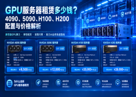 GPU服务器租赁多少钱？4090、5090、H100、H200配置与价格解析