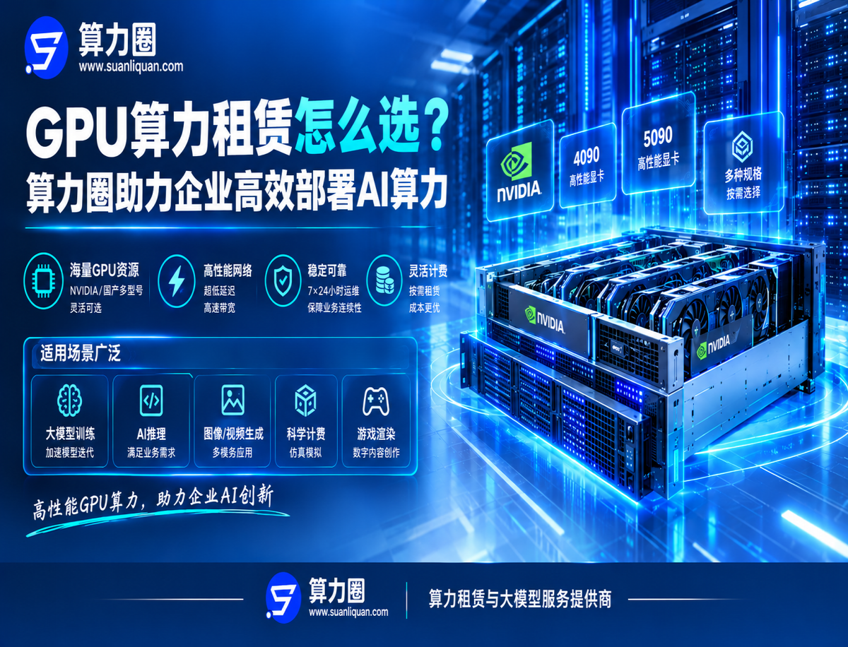 GPU算力租赁怎么选？算力圈助力企业高效部署AI算力